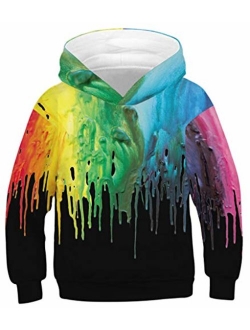 GLUDEAR Boys Girls 3D Print Graphic Sweatshirts Long Sleeve Pullover Hoodies