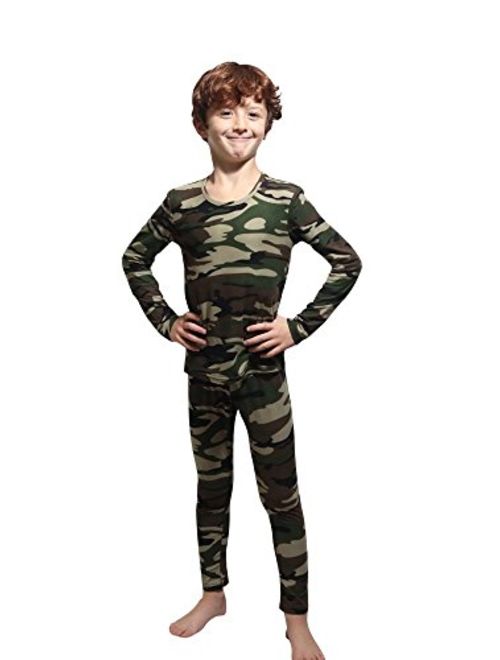 Children Thermal Underwear Set by Outland; Base Layer; Soft Fleece; Top&Leggings