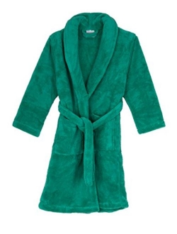 TowelSelections Boys Robe, Kids Plush Shawl Fleece Bathrobe