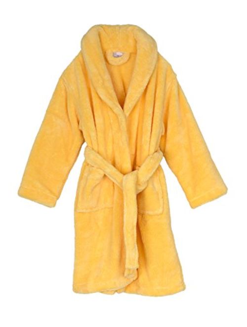 TowelSelections Boys Robe, Kids Plush Shawl Fleece Bathrobe