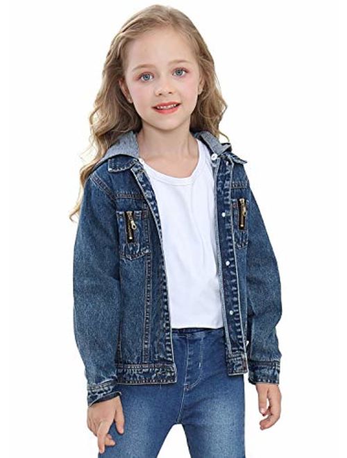 Kids Jean Jacket Toddler Girls Spring Denim Jackets Lace Outwear Cowboy Overcoat