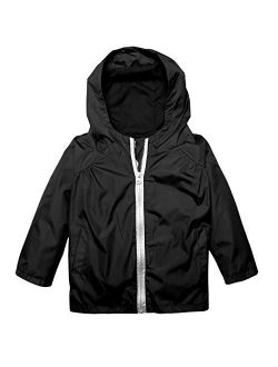 Little Kid Waterproof Lightwight Jacket Outwear Raincoat with Hooded