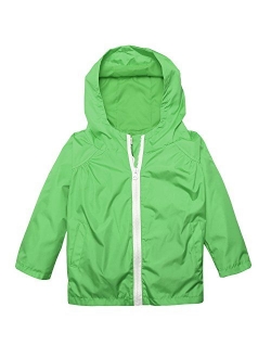 Little Kid Waterproof Lightwight Jacket Outwear Raincoat with Hooded