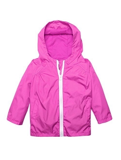 Little Kid Waterproof Lightwight Jacket Outwear Raincoat with Hooded