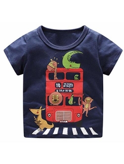 Coralup Unisex Toddler Boys Girls Cotton Tee Short Sleeve Tshirt Summer Tops