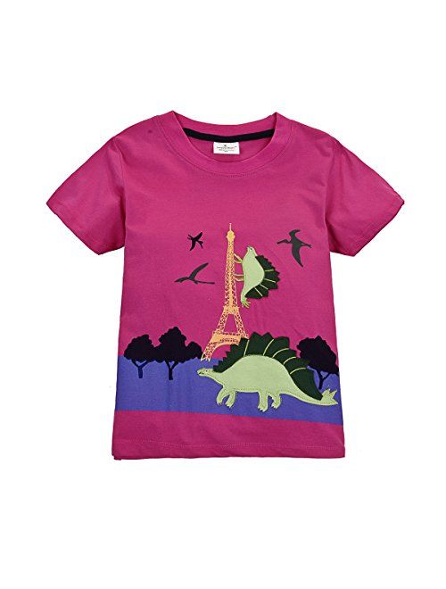 Coralup Unisex Toddler Boys Girls Cotton Tee Short Sleeve Tshirt Summer Tops