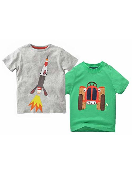 Coralup Unisex Toddler Boys Girls Cotton Tee Short Sleeve Tshirt Summer Tops