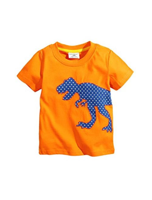 Coralup Unisex Toddler Boys Girls Cotton Tee Short Sleeve Tshirt Summer Tops