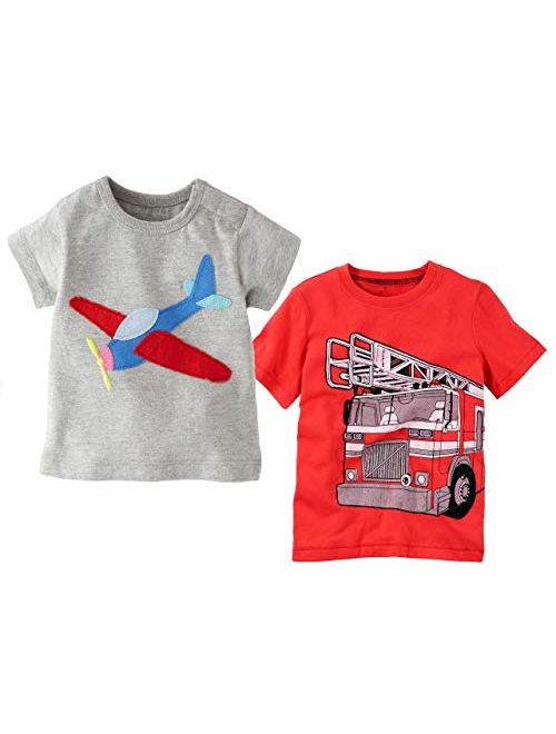 Coralup Unisex Toddler Boys Girls Cotton Tee Short Sleeve Tshirt Summer Tops