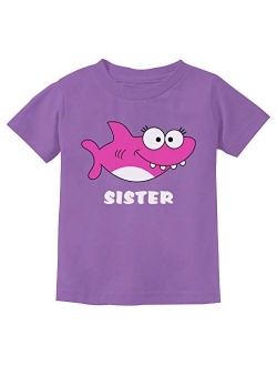 Tstars - Sister Shark Doo Doo Gift for Big Sister Toddler Kids T-Shirt