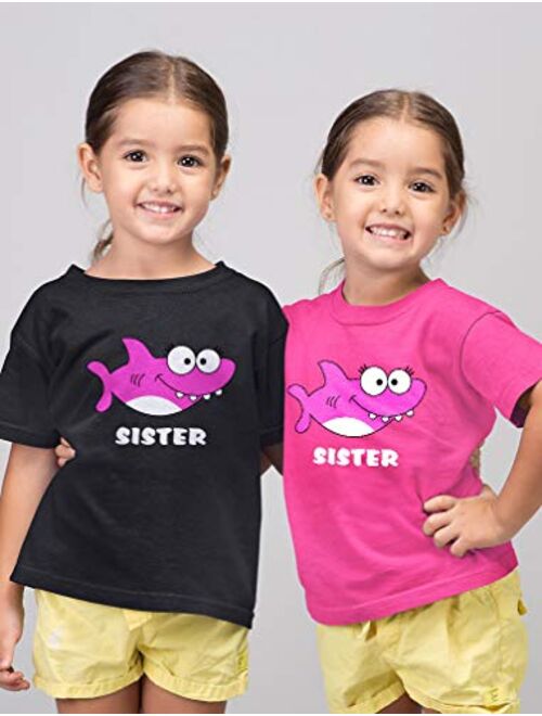 Tstars - Sister Shark Doo Doo Gift for Big Sister Toddler Kids T-Shirt