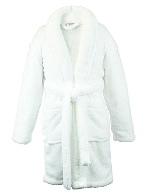 BC BARE COTTON Kids Microfiber Fleece Shawl Robe - Boys