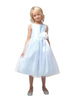 Baby Toddler Flower Girl Vintage Satin Tulle Special Occasion Dress - 11 Colors