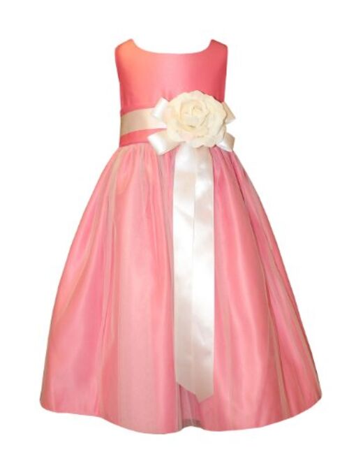 Baby Toddler Flower Girl Vintage Satin Tulle Special Occasion Dress - 11 Colors