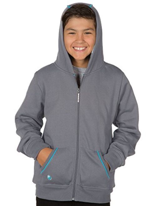 JINX Minecraft Big Boys' Diamond Premium Zip-Up Hoodie