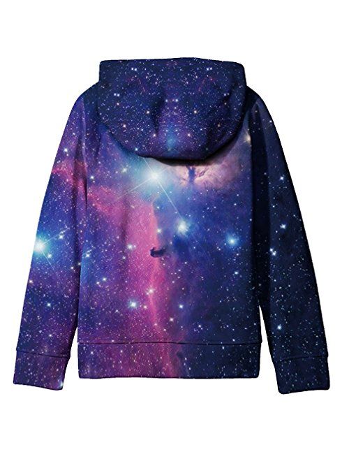 SAYM Big Boys' Youth Galaxy Teen Jackets Fleece Full Zip Hooded Hoodie 6-15Y