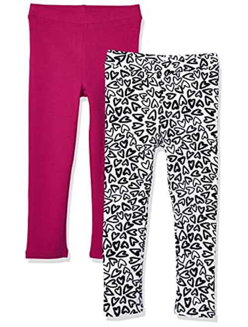 Amazon Brand - Spotted Zebra Girl's Toddler & Kid's 2-Pack Cozy Leggings