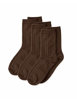 Jefferies Socks Big Boy's Rib Dress Crew Socks (Pack of 3)