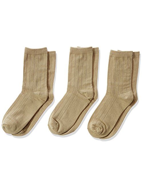 Jefferies Socks Big Boy's Rib Dress Crew Socks (Pack of 3)