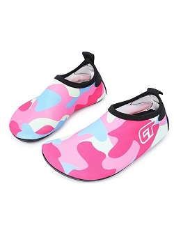 WXDZ Boys Girls Water Shoes Swim Shoes Quick Drying Barefoot Aqua Socks for Kids Beach Pool