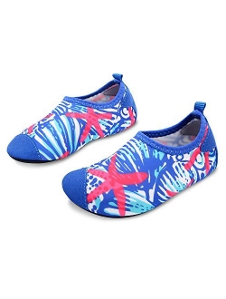 L-RUN Kids Swim Water Shoes Barefoot Aqua Socks Shoes for Beach Pool Surfing Yoga