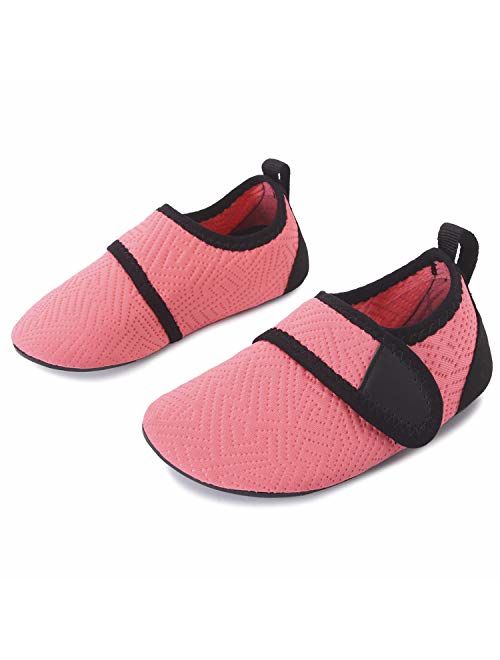 L-RUN Kids Swim Water Shoes Barefoot Aqua Socks Shoes for Beach Pool Surfing Yoga