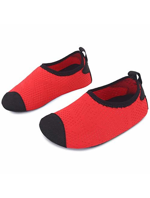 L-RUN Kids Swim Water Shoes Barefoot Aqua Socks Shoes for Beach Pool Surfing Yoga