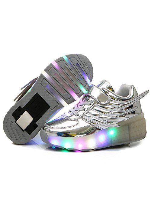 Ufatansy CPS LED Fashion Sneakers Kids Girls Boys Light Up Wheels Skate Shoes Comfortable Mesh Surface Roller Shoes Christmas Day Best Gift