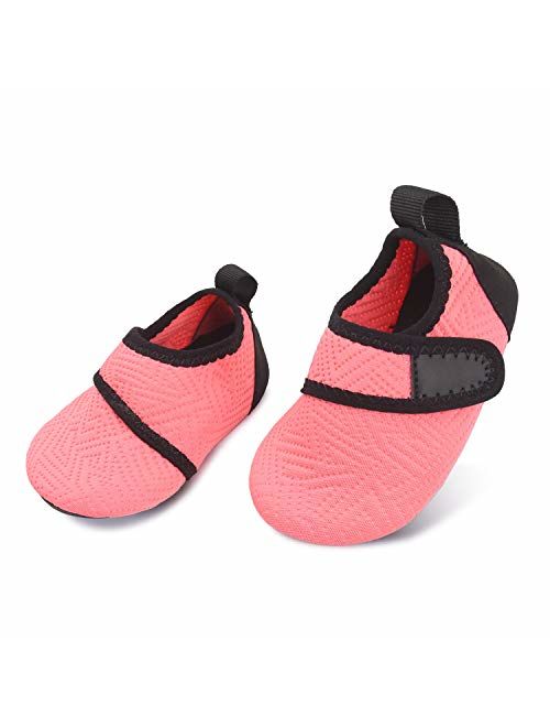 L-RUN Baby Water Shoes Barefoot Skin Aqua Sock Swim Shoes for Beach Swim Pool