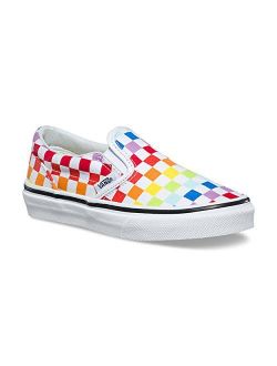 Kids K Clasic Slip ON Checkerboard Rainbow White Size 4