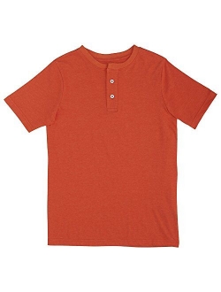 Boys' Short Sleeve Basic Henley