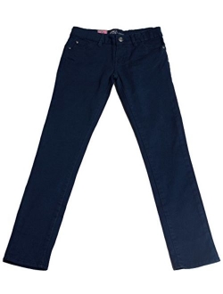 Hey Collection Big Girls Brushed Stretch Twill Skinny Jeans