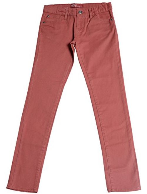 Hey Collection Big Girls Brushed Stretch Twill Skinny Jeans