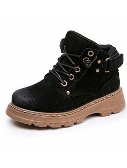 JACKSHIBO Ankle Outdoor Boots for Boys Girls Warm Winter Leather Boots(Toddler/Little Kid/Big Kid)