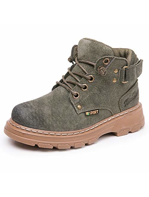 JACKSHIBO Ankle Outdoor Boots for Boys Girls Warm Winter Leather Boots(Toddler/Little Kid/Big Kid)