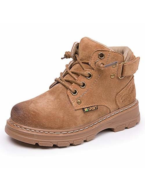 JACKSHIBO Ankle Outdoor Boots for Boys Girls Warm Winter Leather Boots(Toddler/Little Kid/Big Kid)