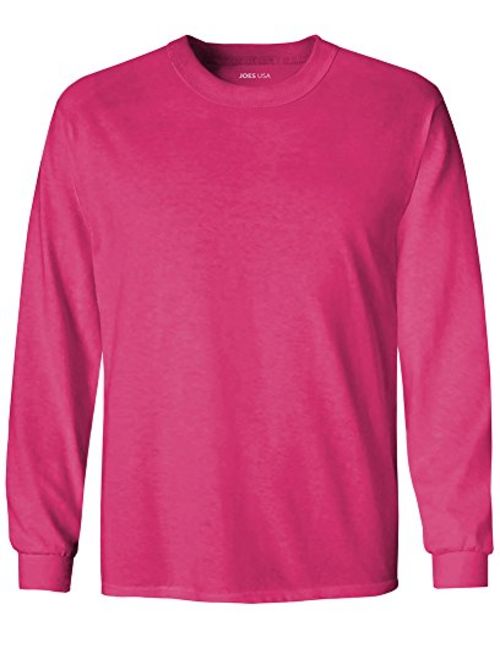 Joe's USA Youth Long Sleeve Cotton T-Shirts in 20 Colors