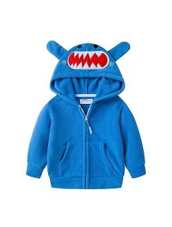 Mud Kingdom Cute Little Boy Fleece Jacket with Hood