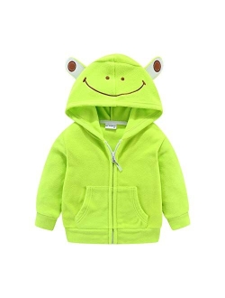 Mud Kingdom Cute Little Boy Fleece Jacket with Hood