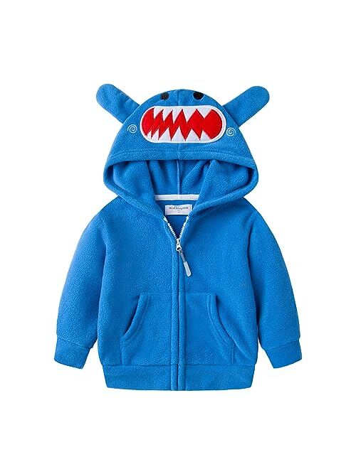 Mud Kingdom Cute Little Boy Fleece Jacket with Hood