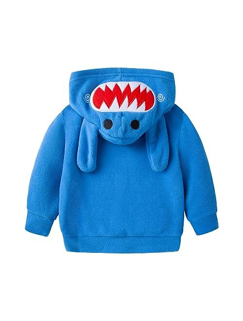 Mud Kingdom Cute Little Boy Fleece Jacket with Hood