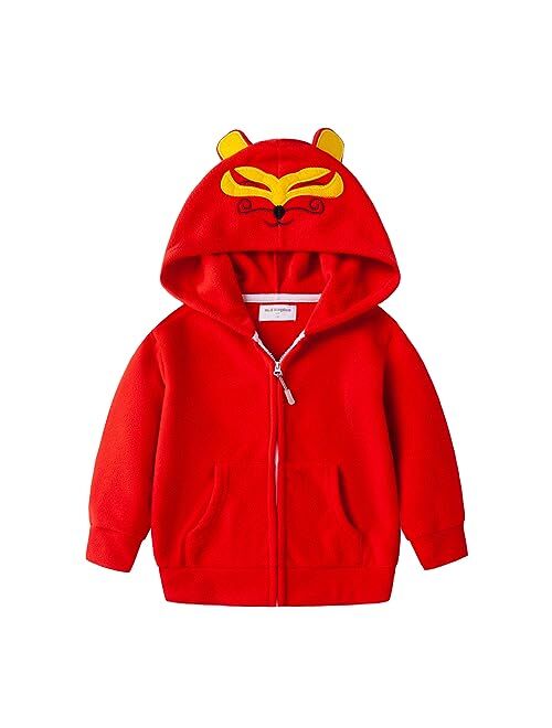 Mud Kingdom Cute Little Boy Fleece Jacket with Hood