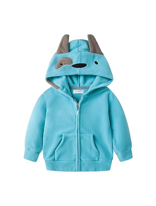 Mud Kingdom Cute Little Boy Fleece Jacket with Hood