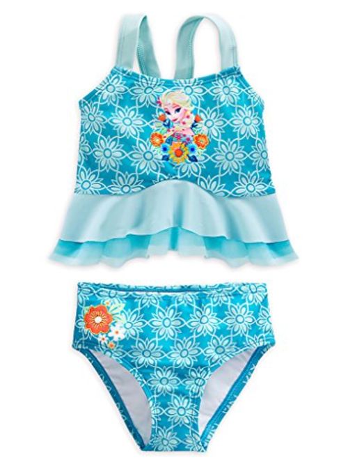 Disney Store Little Girls' Frozen Elsa Deluxe Swimsuit