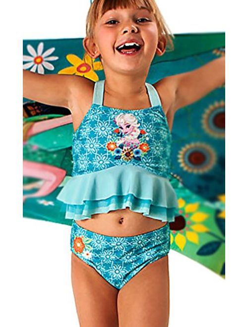 Disney Store Little Girls' Frozen Elsa Deluxe Swimsuit