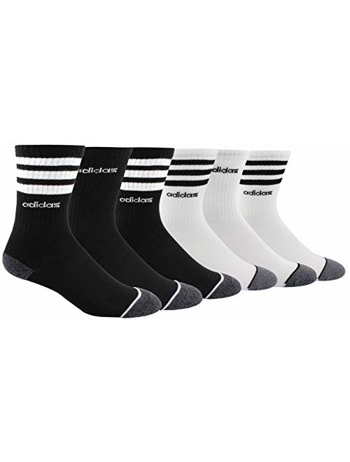 adidas Kids-Boys/Girls 3-Stripes Crew Socks (6-Pair)