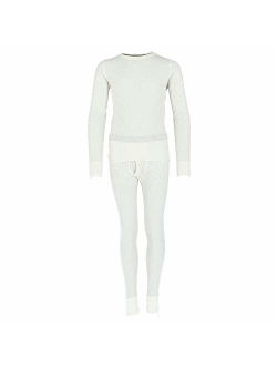 Boy's Waffle Knit Thermal Set with FreshIQ, X-Temp Technology & Organic Cotton