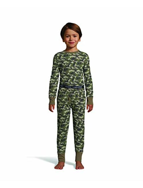 Hanes Boy's Waffle Knit Thermal Set with FreshIQ, X-Temp Technology & Organic Cotton