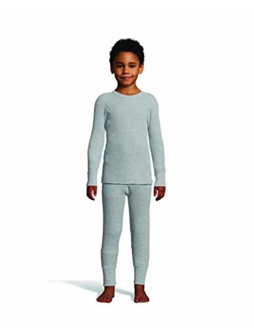 Hanes Boy's Waffle Knit Thermal Set with FreshIQ, X-Temp Technology & Organic Cotton