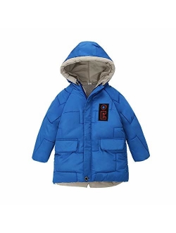 AMIYAN Toddler Boys Down Jacket Winter Jacket Hooded Thickened Warm Snowsuit Coat Parka Outerwear